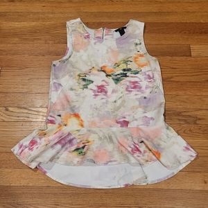 H&M women's peplum sleeveless blouse